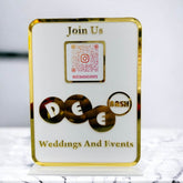 Customized Acrylic QR Standy | Payment Stand | Business QR Scanner | Easy Payment Stands | Personalised QR code With Business Name | Customized Acrylic Business Name | - BBD GIFTS